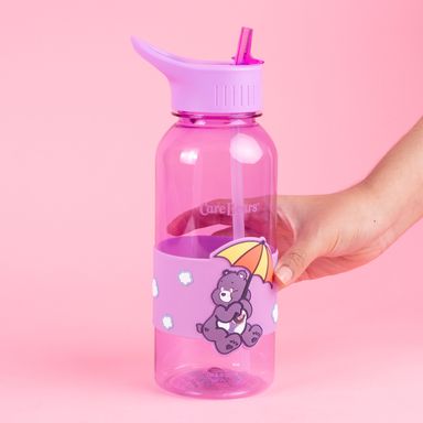 Vaso de plástico con sorbete y funda 1000ml púrpura serie care bears -  Care Bears