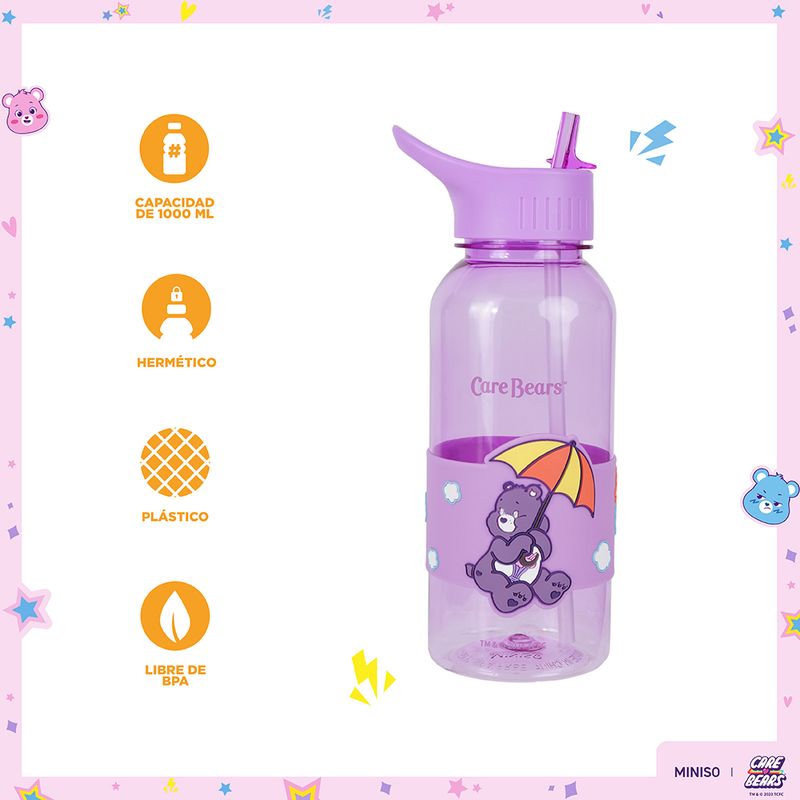 Vaso-de-pl-stico-con-sorbete-y-funda-1000ml-p-rpura-serie-care-bears-Care-Bears-4-23636