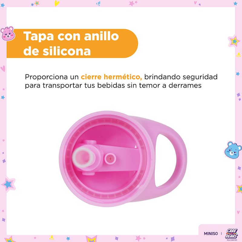 Vaso-de-pl-stico-con-sorbete-y-funda-1000ml-rosa-serie-care-bears-Care-Bears-5-23637