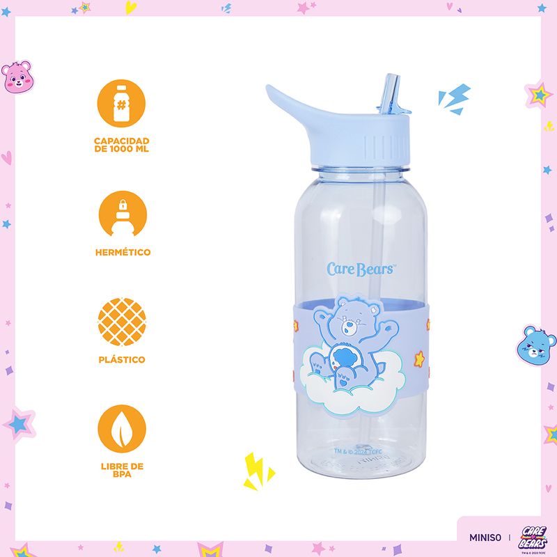 Vaso-de-pl-stico-con-sorbete-y-funda-1000ml-azul-serie-care-bears-Care-Bears-4-23638