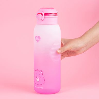 Tomatodo de plástico con tapa abatible automática 1500ml rosa serie care bears -  Care Bears
