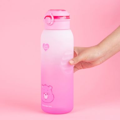 Vaso de plástico con tapa abatible automática 1500ml rosa serie care bears -  Care Bears