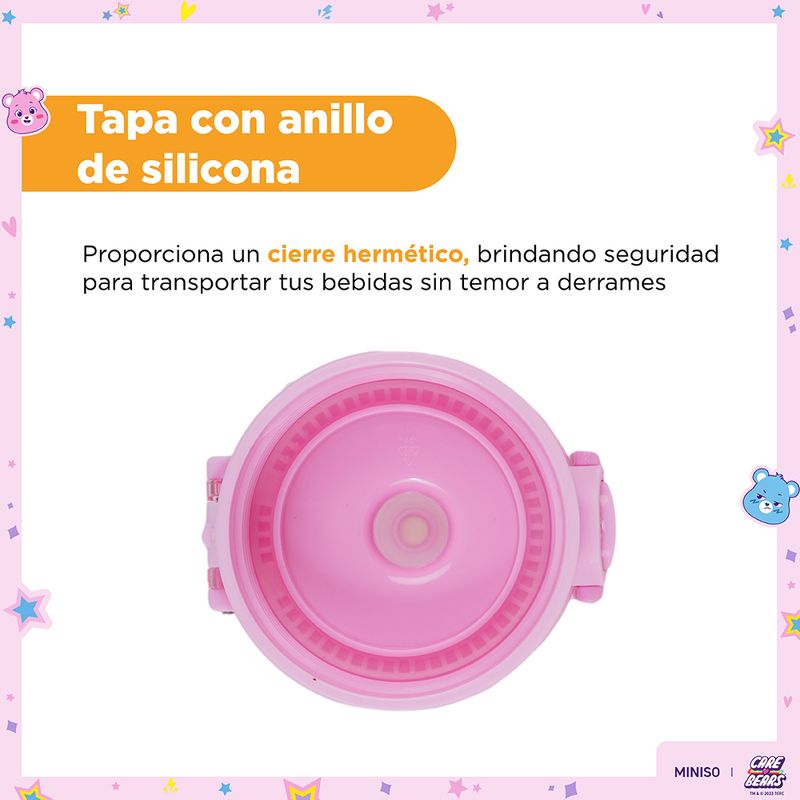 Vaso-de-pl-stico-con-tapa-abatible-autom-tica-1500ml-rosa-serie-care-bears-Care-Bears-5-23666