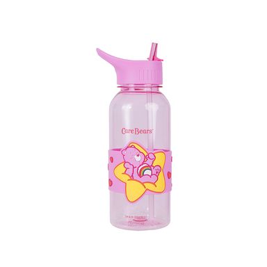 Vaso de plástico con sorbete y funda 1000ml rosa serie care bears -  Care Bears