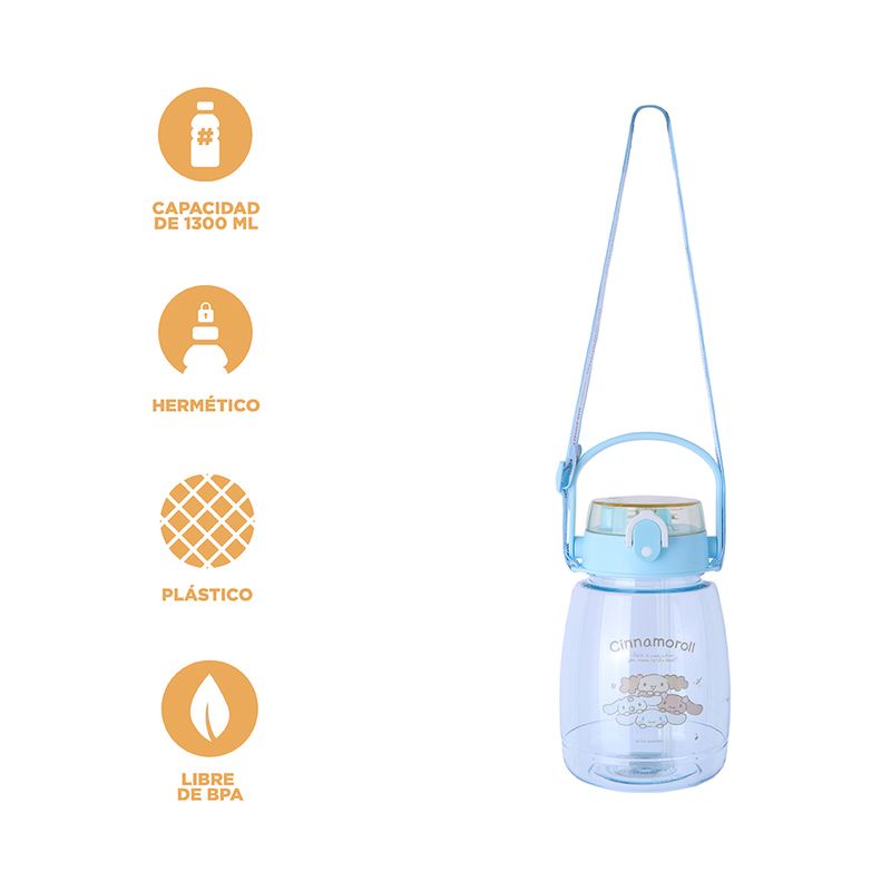Botella-de-pl-stico-con-correa-1300ml-cinnamoroll-serie-sanrio-azul-Sanrio-3-23532