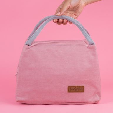 Lonchera miniso rectangular lisa rosa -  Miniso