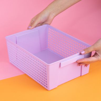 Organizador de plástico l púrpura 28*21.5*11.5cm -  Miniso