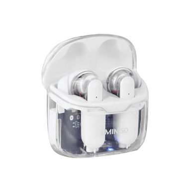 Audífonos tws con funda transparente modelo s200 blanco miniso -  Miniso