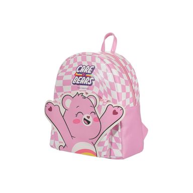 Mochila de moda colección care bears cuadros blanco y rosa -  Care Bears