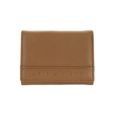Cartera con botón para mujer miniso letras en relieve café -  Miniso
