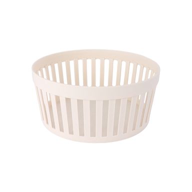 Organizador de plástico cesta de almacenamiento redonda mori girl beige -  Miniso