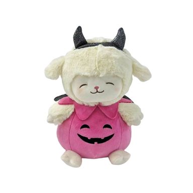 Peluche halloween 26 cm lamb baa diablo calabaza rosa serie mini family -  Mini Family