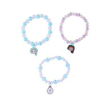 Set de pulseras disney frozen perlitas con dije 3pzas -  Frozen