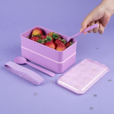 Taper para alimentos de doble capa fantasy unicorn 1000 ml rosa -  Miniso