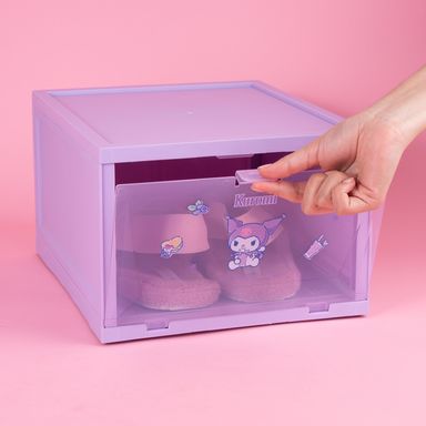 Organizador de plástico caja de zapatos apilable de personajes de sanrio kuromi -  Sanrio