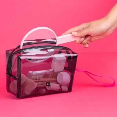 Cosmetiquera miniso serie clear plastic rectangular negro -  Miniso