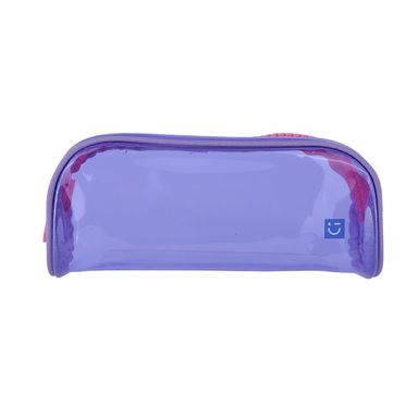 Cosmetiquera miniso serie clear plastic tubular con cierre maxi morado -  Miniso