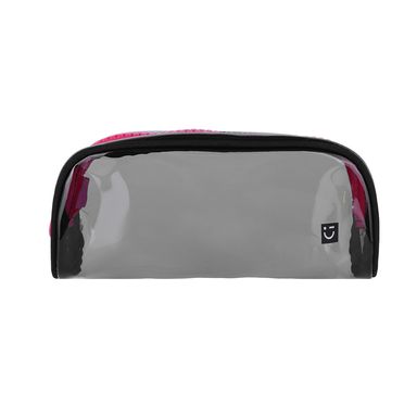 Cosmetiquera miniso serie clear plastic tubular con cierre maxi negro -  Miniso