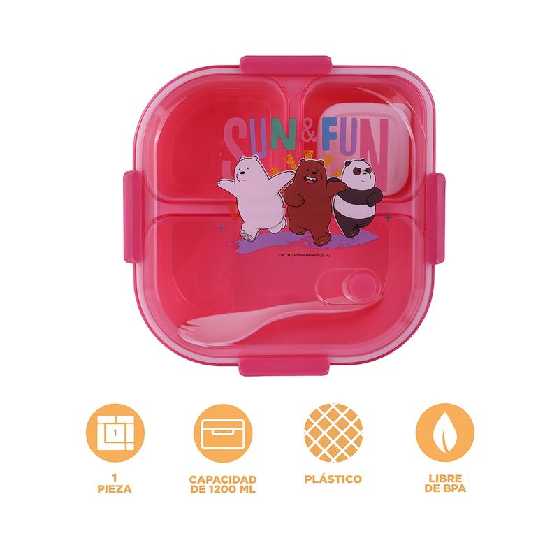 Taper-bento-box-3-compartimentos-festival-de-m-sica-costera-1200-ml-serie-wbb-We-Bare-Bears-4-23312