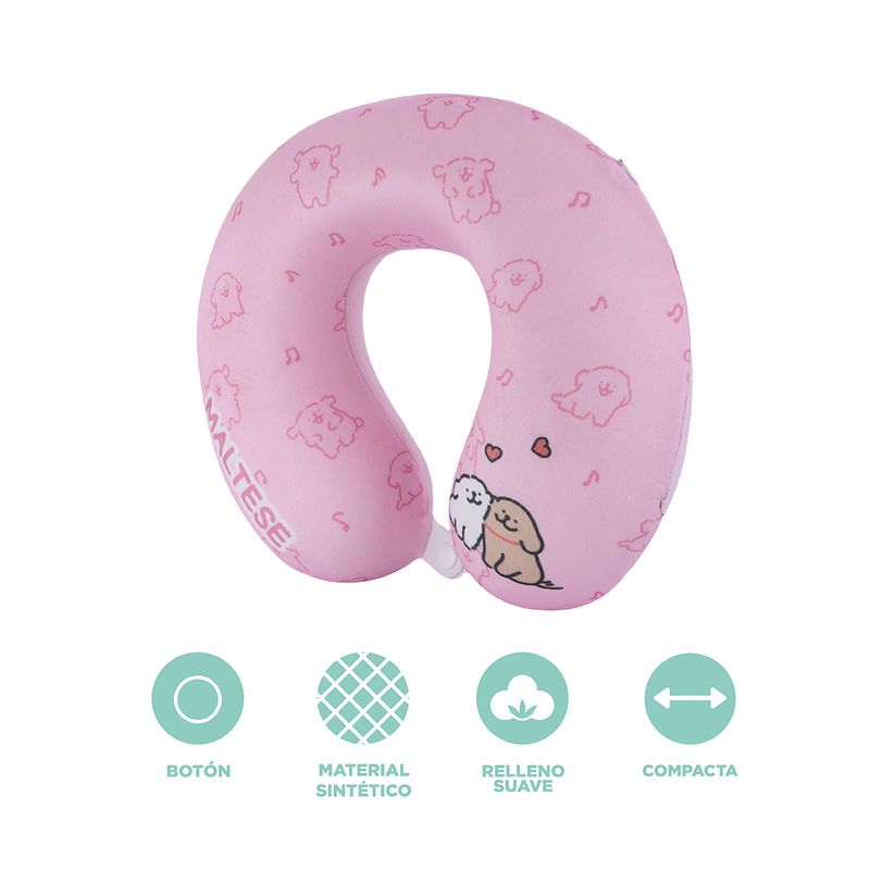Almohada-de-viaje-de-espuma-viscoel-stica-rosa-serie-maltese-Maltese-4-23482