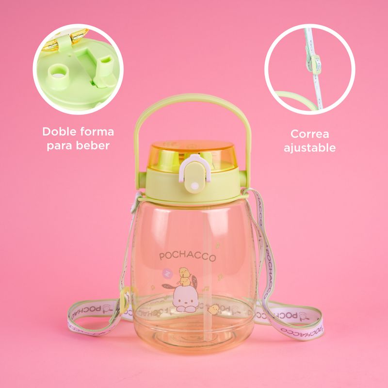Botella-de-pl-stico-con-correa-1300ml-pochacco-serie-sanrio-verde-Sanrio-6-23930