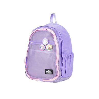 Mochila escolar colección wbb serie seaside music festival lila grande 43cm x 32cm -  We Bare Bears