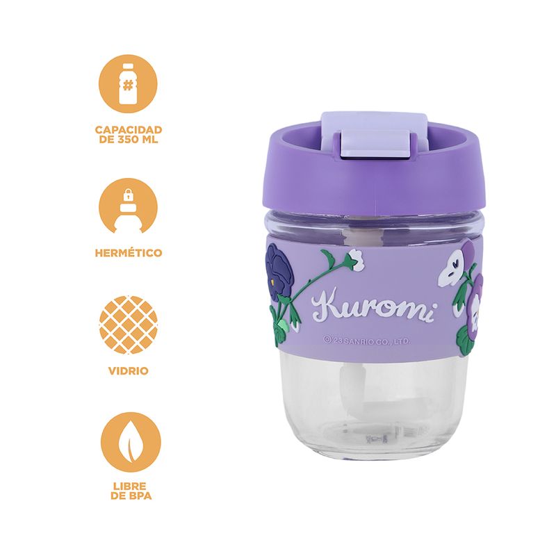 Vaso-de-vidrio-con-personajes-de-sanrio-350-ml-kuromi-Sanrio-5-24101