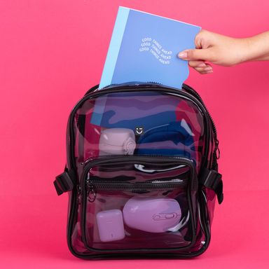 Mochila de moda miniso serie clear plastic negro -  Miniso