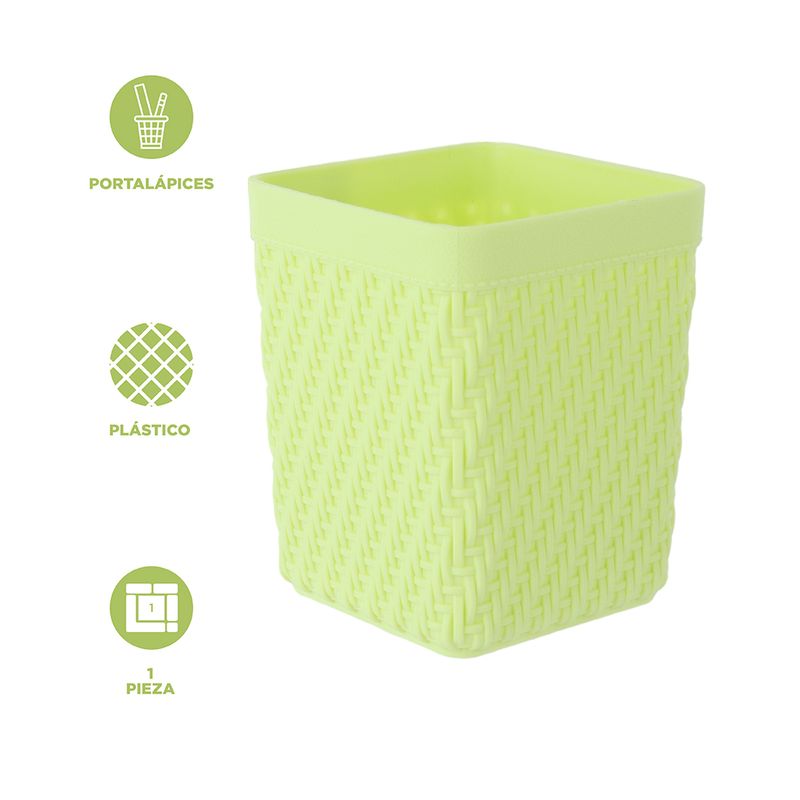 Organizador-de-pl-stico-portalapices-con-correas-de-imitaci-n-de-ratan-verde-8-6-0-0cm-Miniso-3-23960