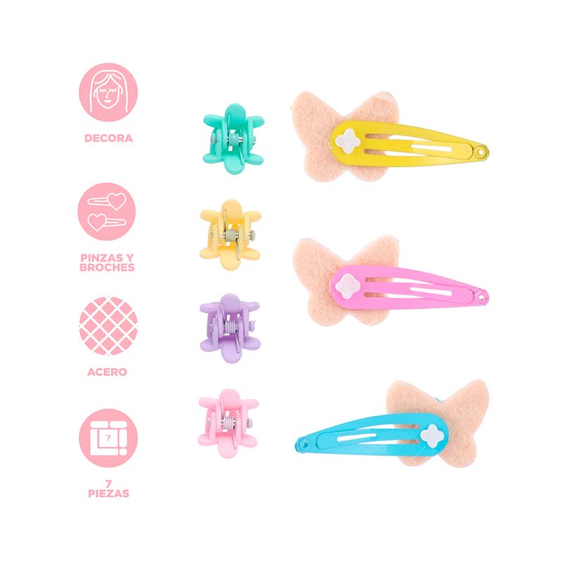 Set-de-accesorios-para-cabello-miniso-serie-colorful-butterfly-7-pzas-Miniso-3-24145