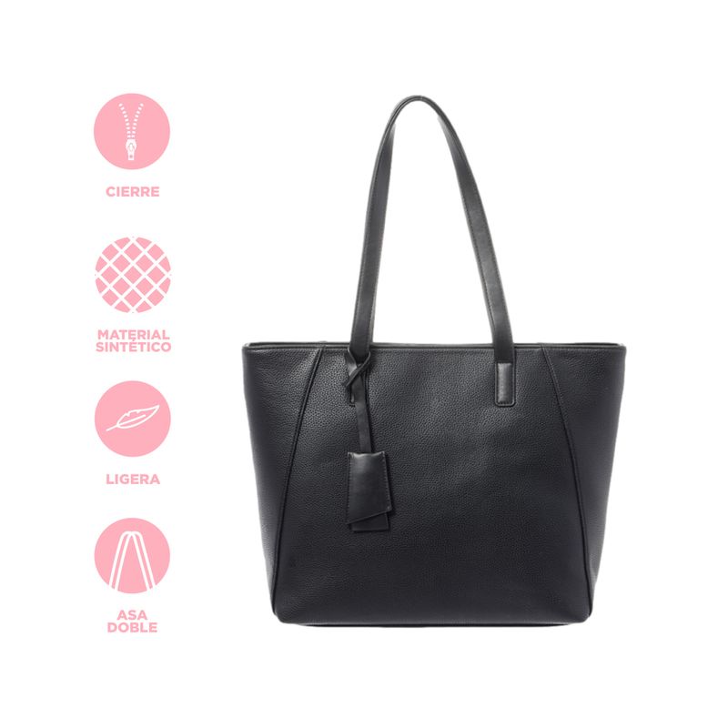 Bolso-tote-clasico-miniso-tipo-piel-texturizado-negro-Miniso-4-24178