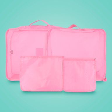 Organizador de viaje organizadores minigo 4.0 de 4 piezas rosa -  Miniso