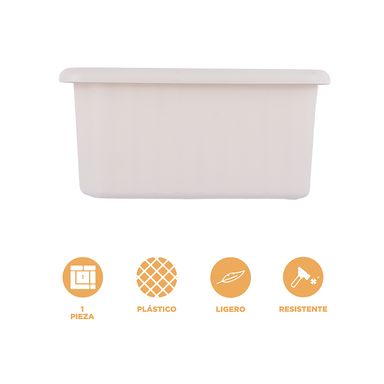 Organizador de plástico apilable mori girl s beige -  Miniso