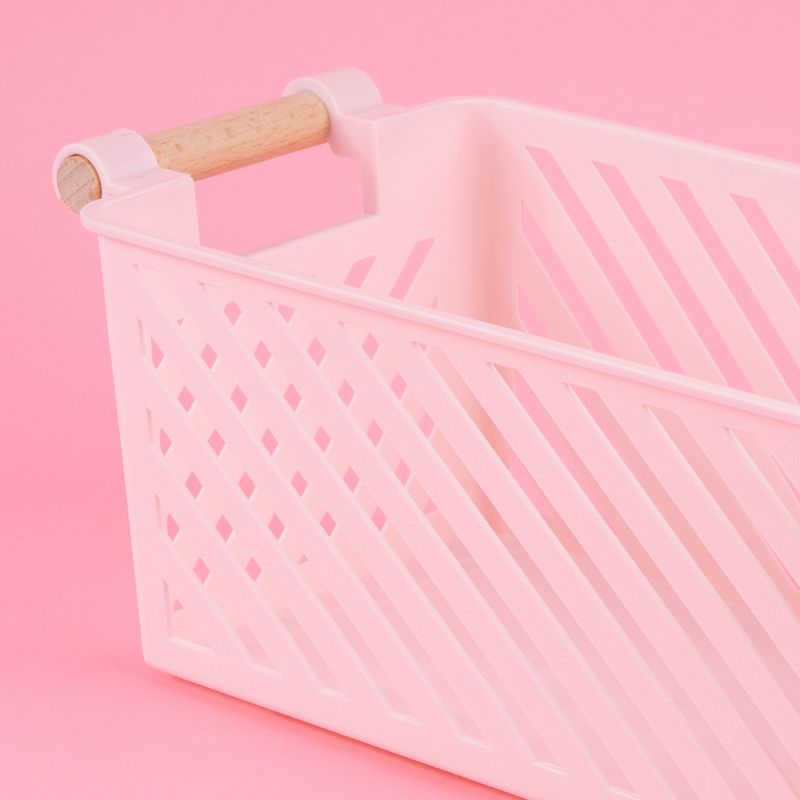 Organizador-de-pl-stico-apilable-mori-girl-con-mango-de-madera-l-rosa-Miniso-3-24233