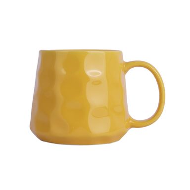 Taza con relieve de color solido 360 ml amarillo -  Miniso