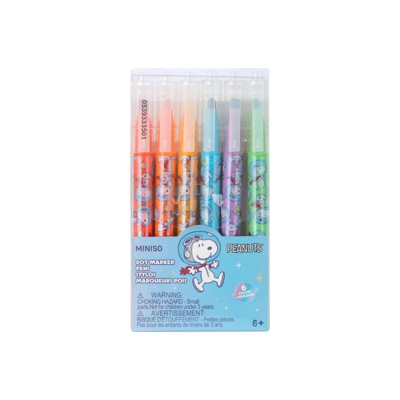 Plum-n-set-de-rotuladores-de-punta-6-piezas-pdq-serie-snoopy-Snoopy-1-24019
