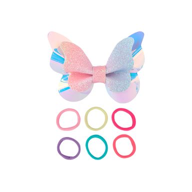 Set de accesorios para cabello miniso serie colorful butterfly 7 pzas. -  Miniso