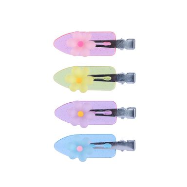 Set de broches para cabello miniso serie flower flores y glitter 4 pzas. -  Miniso