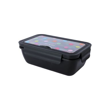 Contenedor para alimentos fiambrera serie dots 1100ml negro -  Miniso