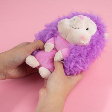 Peluche 17 cm erizo morado 17cm serie miniso -  Miniso