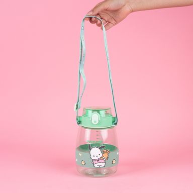 Vaso de plástico personajes de sanrio con correa para el hombro y asa 1300 ml pochacco verde -  Sanrio