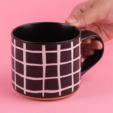 Taza retro 412 ml negra -  Miniso