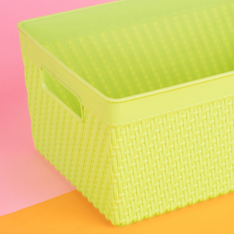 Organizador-de-pl-stico-con-correas-de-imitaci-n-de-ratan-versi-n-alta-l-verde-25-5cm-lima-Miniso-7-23964