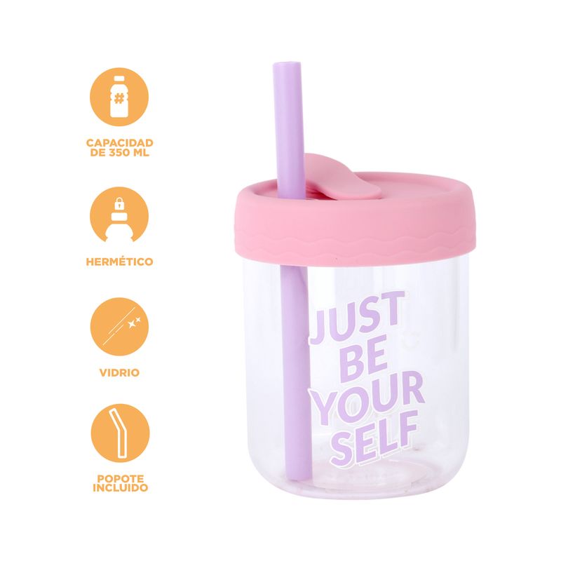 Vaso-de-vidrio-alto-con-tapa-de-silicona-350-ml-rosa-Miniso-4-23978