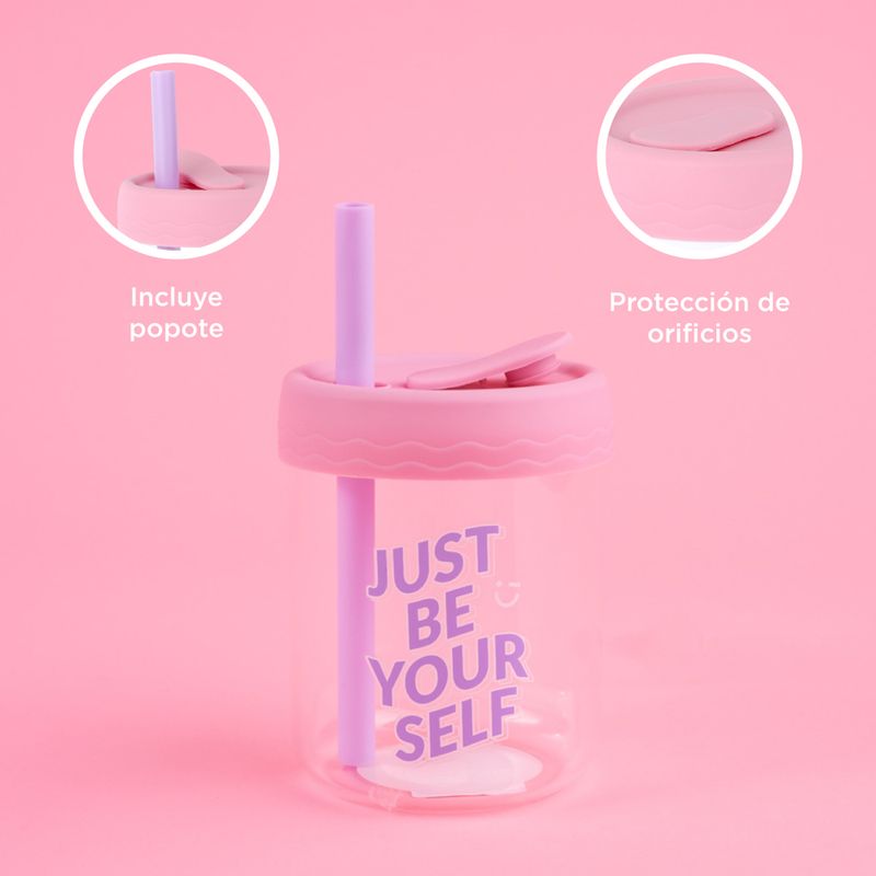 Vaso-de-vidrio-alto-con-tapa-de-silicona-350-ml-rosa-Miniso-6-23978