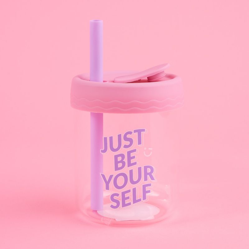 Vaso-de-vidrio-alto-con-tapa-de-silicona-350-ml-rosa-Miniso-8-23978