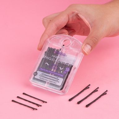 Estuche de pasadores para cabello miniso 6cm 50 pzas -  Miniso