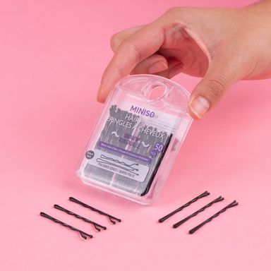 Estuche de pasadores para cabello miniso 4.5cm y 5cm 50 pzas -  Miniso