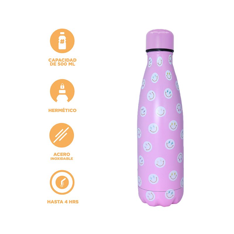 Botella-aislante-sweet-funk-500-ml-caras-sonrientes-Miniso-4-24057