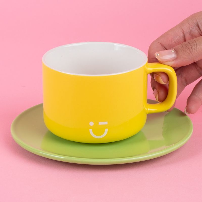 Taza-con-posavasos-rainbow-series-210-ml-amarillo-Miniso-2-24069